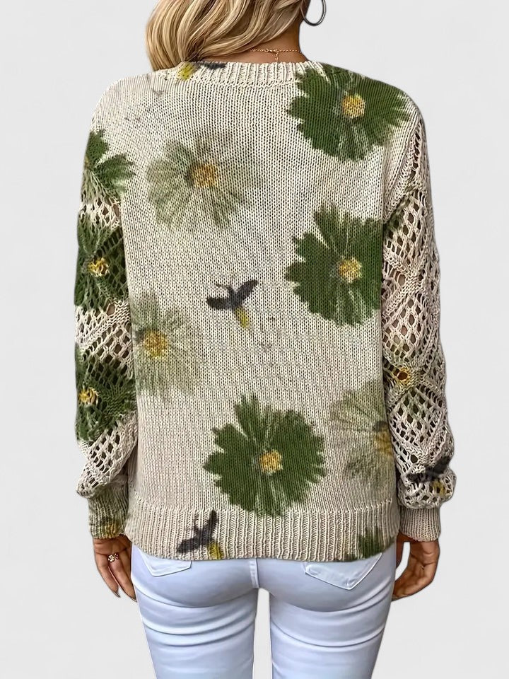 CARMELA - ELEGANTE JERSEY CON DISEÑO FLORAL