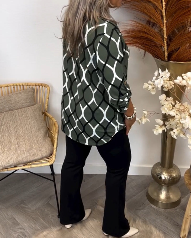 NOR - BLUSA CON ESTAMPADO ELEGANTE