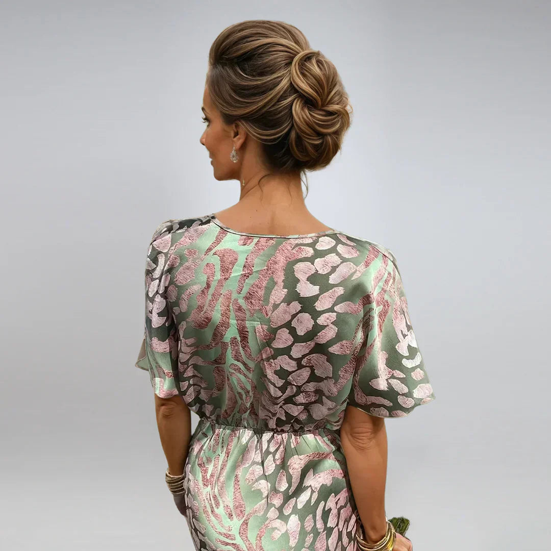 ANAHÍ - VESTIDO LARGO CON ESCOTE EN V