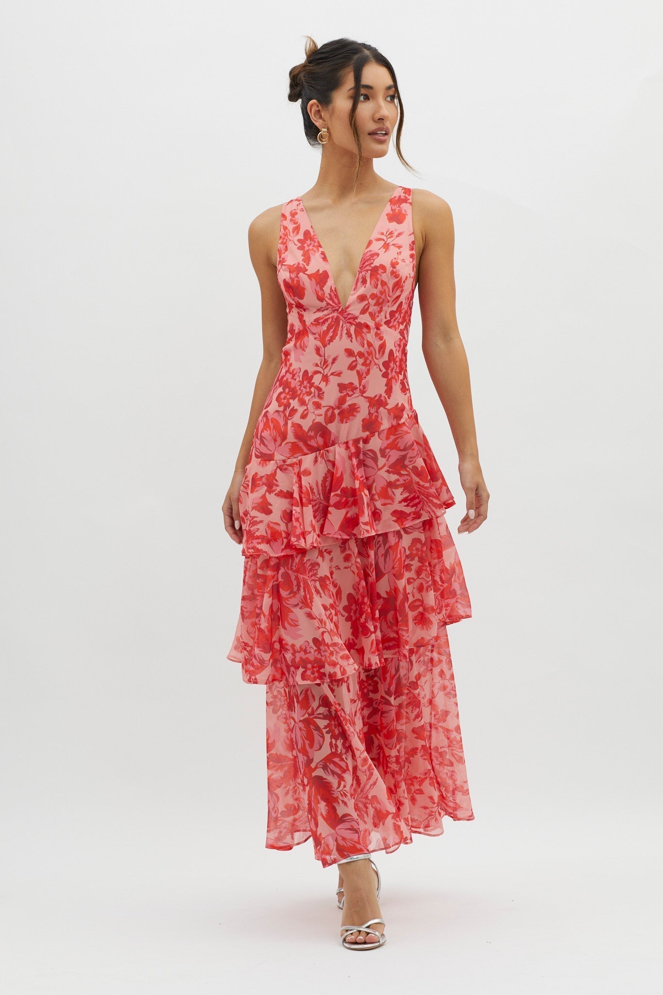 ELARA™ | Vestido largo con volantes
