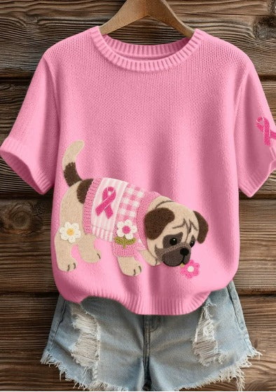 HUELLAS ROSAS - CAMISETA DE PUNTO SOLIDARIA