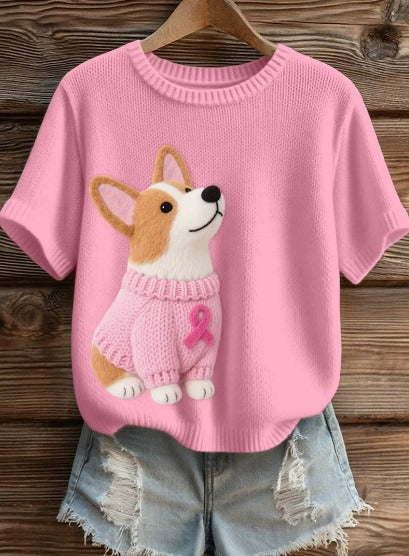 HUELLAS ROSAS - CAMISETA DE PUNTO SOLIDARIA