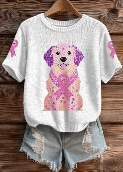 HUELLAS ROSAS - CAMISETA DE PUNTO SOLIDARIA