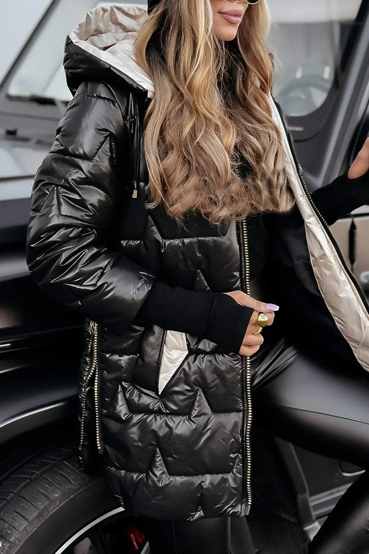 OLIVIA - ELEGANTE ABRIGO DE INVERNO ACOLCHADO CON CAPUCHA