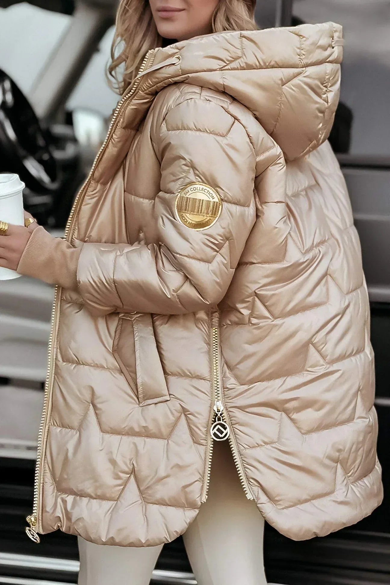 OLIVIA - ELEGANTE ABRIGO DE INVERNO ACOLCHADO CON CAPUCHA