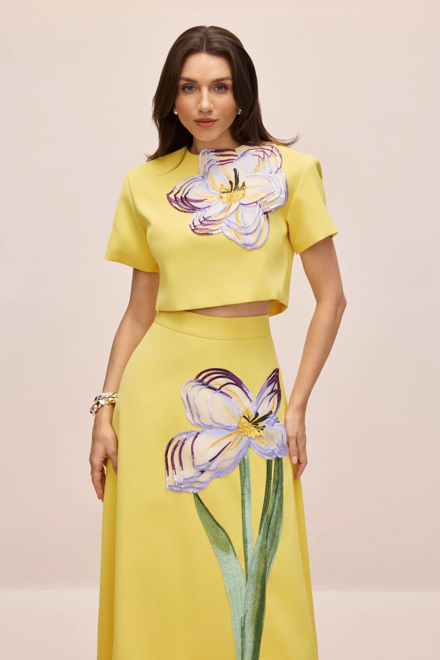 ANGÉLICA - CONJUNTO TOP Y FALDA FLORAL