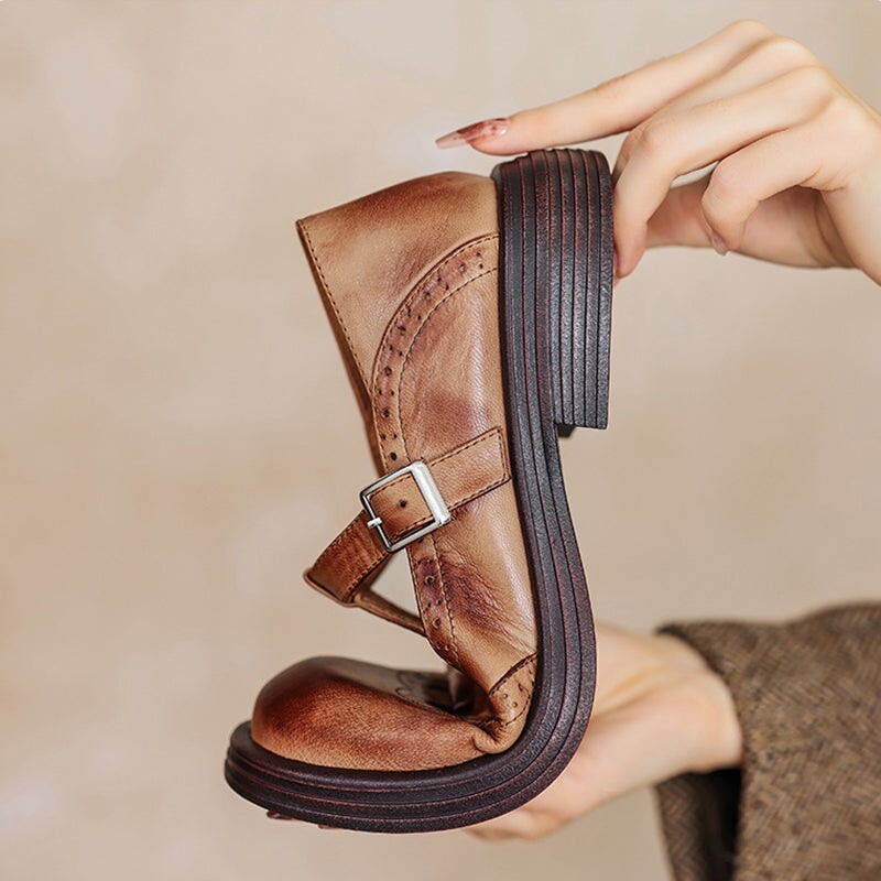 MATILDA - ELEGANTES MARY JANES DE CUERO