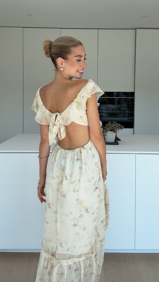 VITTORIA™ | Vestido largo con espalda descubierta