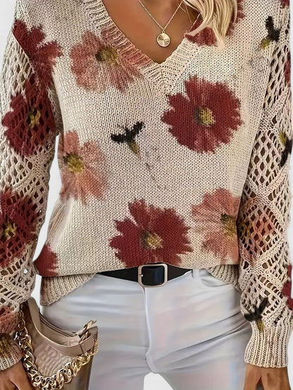 CARMELA - ELEGANTE JERSEY CON DISEÑO FLORAL