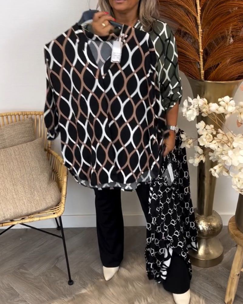 NOR - BLUSA CON ESTAMPADO ELEGANTE