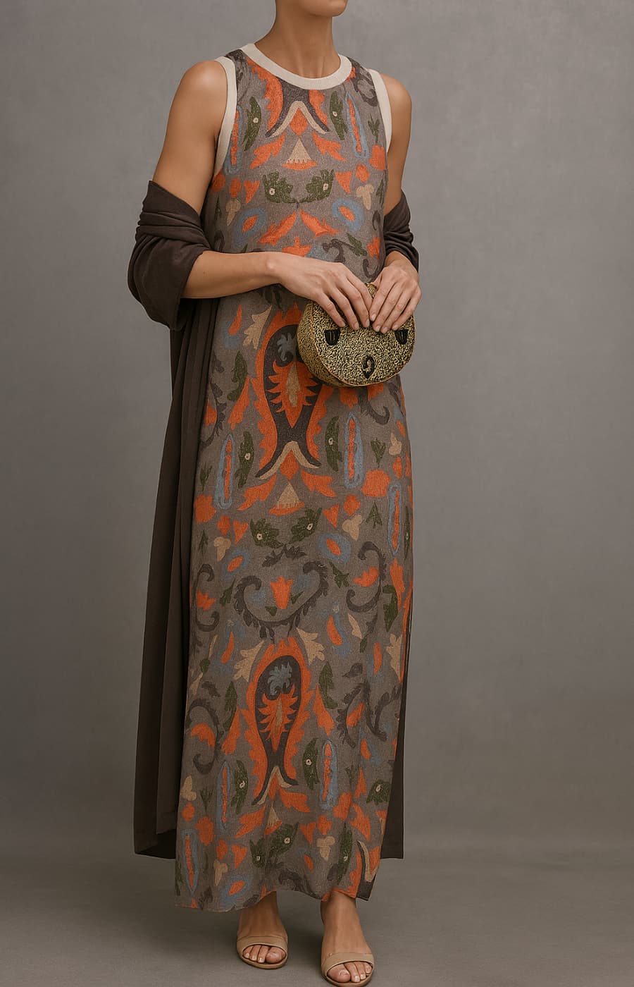 SERENA - ELEGANTE VESTIDO CON CHAL A JUEGO