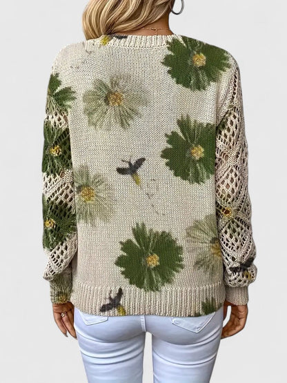 CARMELA - ELEGANTE JERSEY CON DISEÑO FLORAL