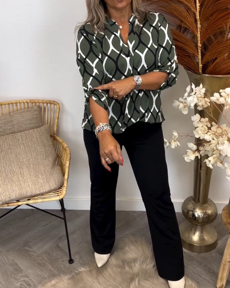 NOR - BLUSA CON ESTAMPADO ELEGANTE