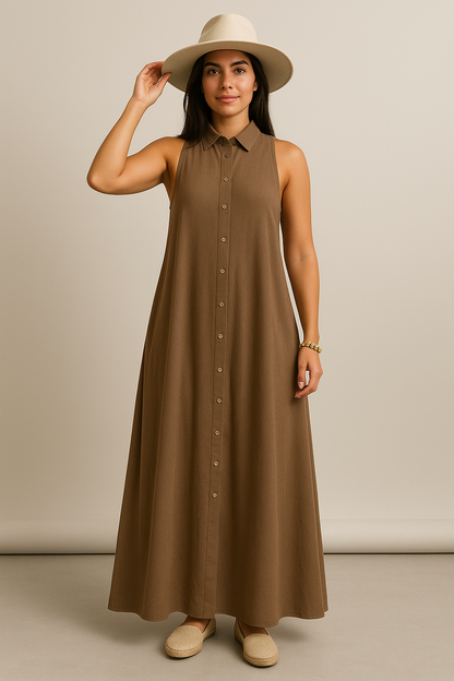 CLARA™ | Vestido con cuello encamisado