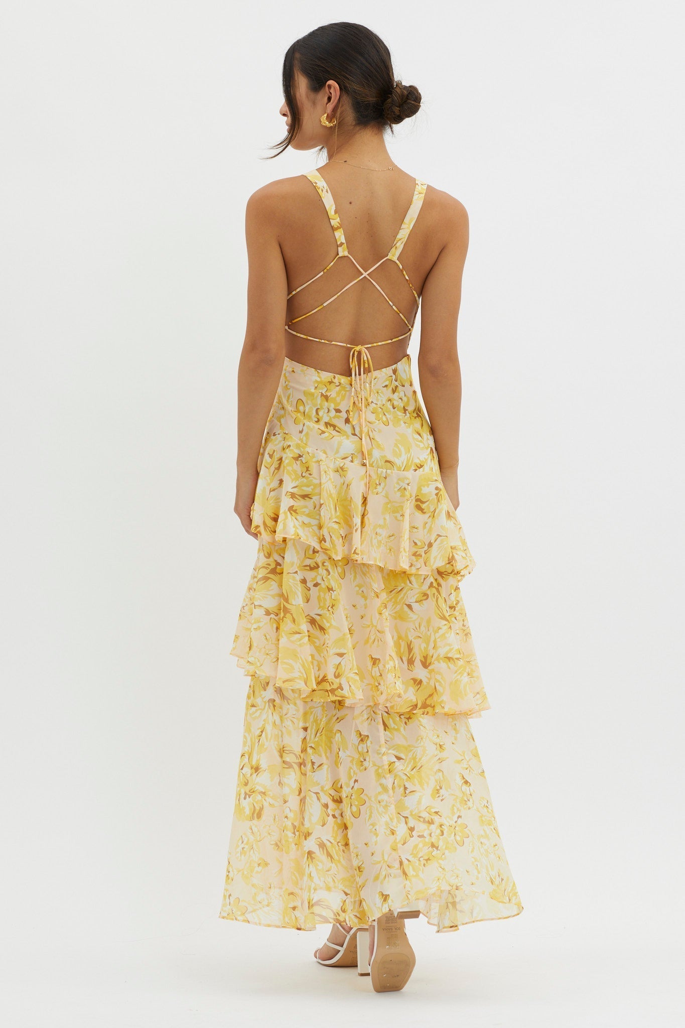 ELARA™ | Vestido largo con volantes