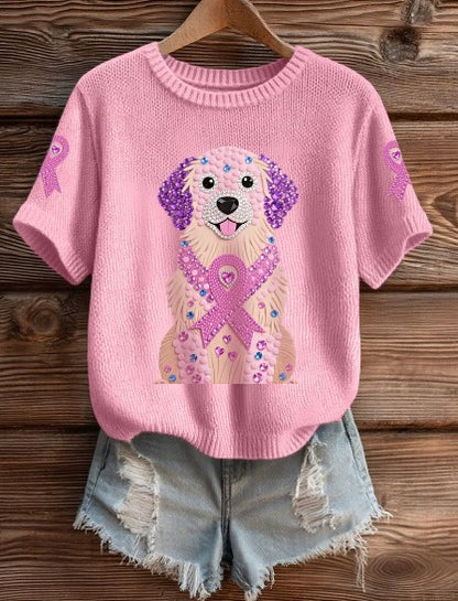 HUELLAS ROSAS - CAMISETA DE PUNTO SOLIDARIA