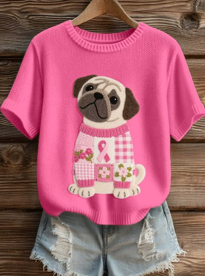 HUELLAS ROSAS - CAMISETA DE PUNTO SOLIDARIA
