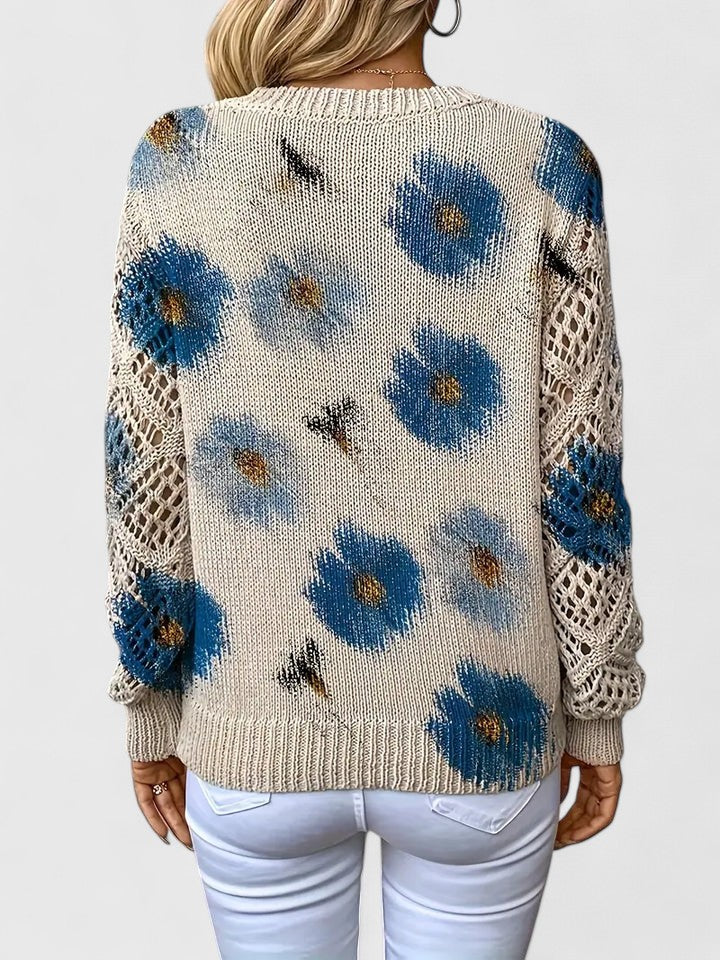 CARMELA - ELEGANTE JERSEY CON DISEÑO FLORAL