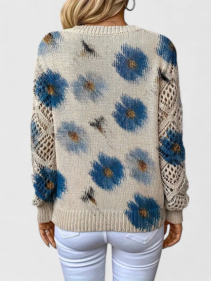 CARMELA - ELEGANTE JERSEY CON DISEÑO FLORAL