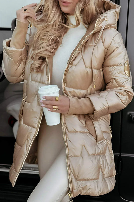 OLIVIA - ELEGANTE ABRIGO DE INVERNO ACOLCHADO CON CAPUCHA