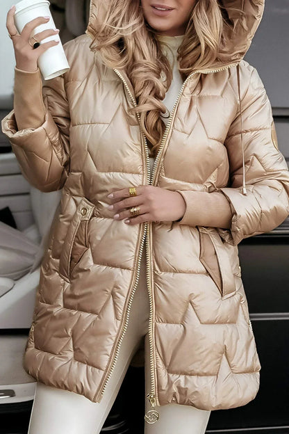 OLIVIA - ELEGANTE ABRIGO DE INVERNO ACOLCHADO CON CAPUCHA