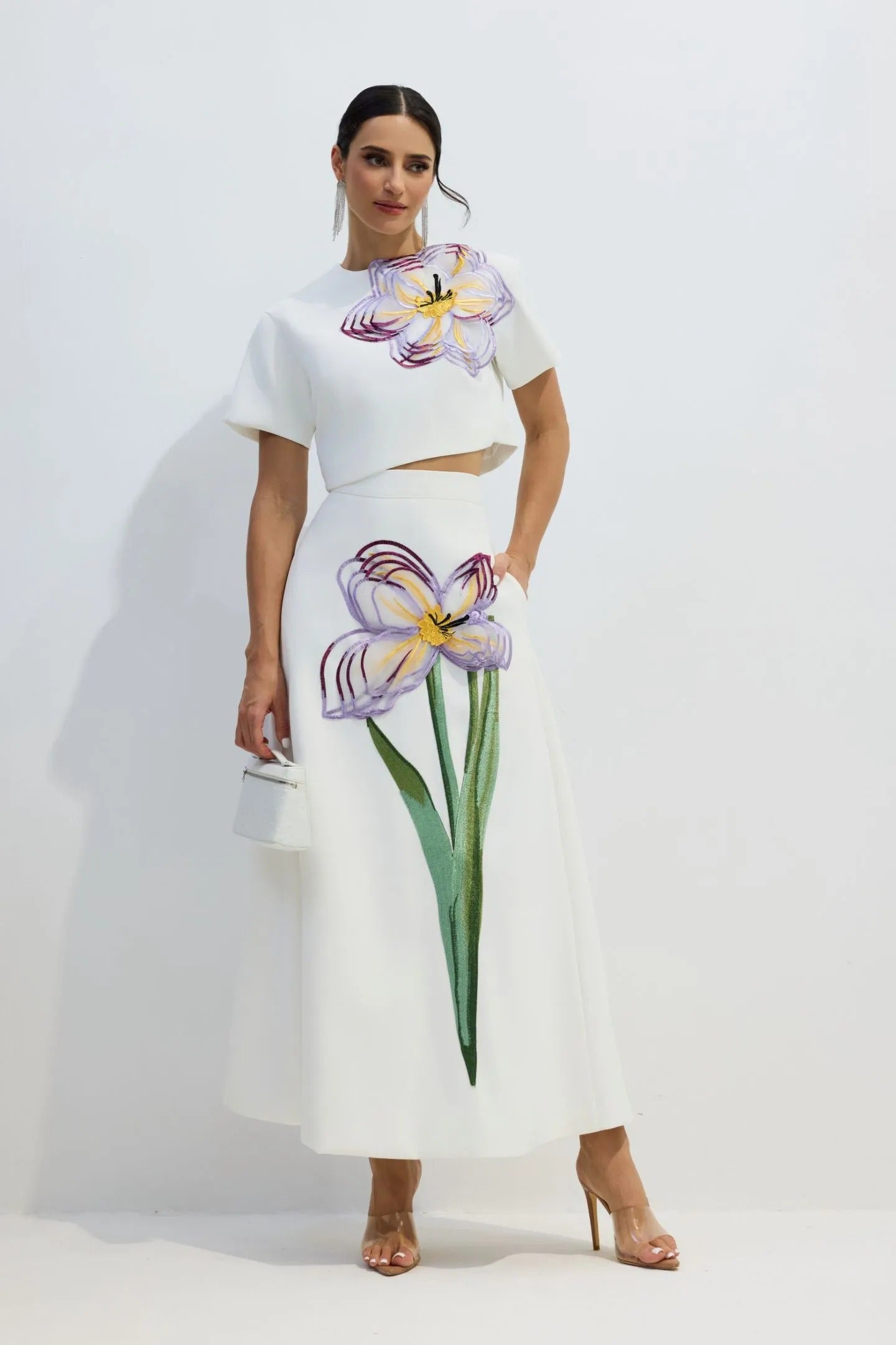 ANGÉLICA - CONJUNTO TOP Y FALDA FLORAL