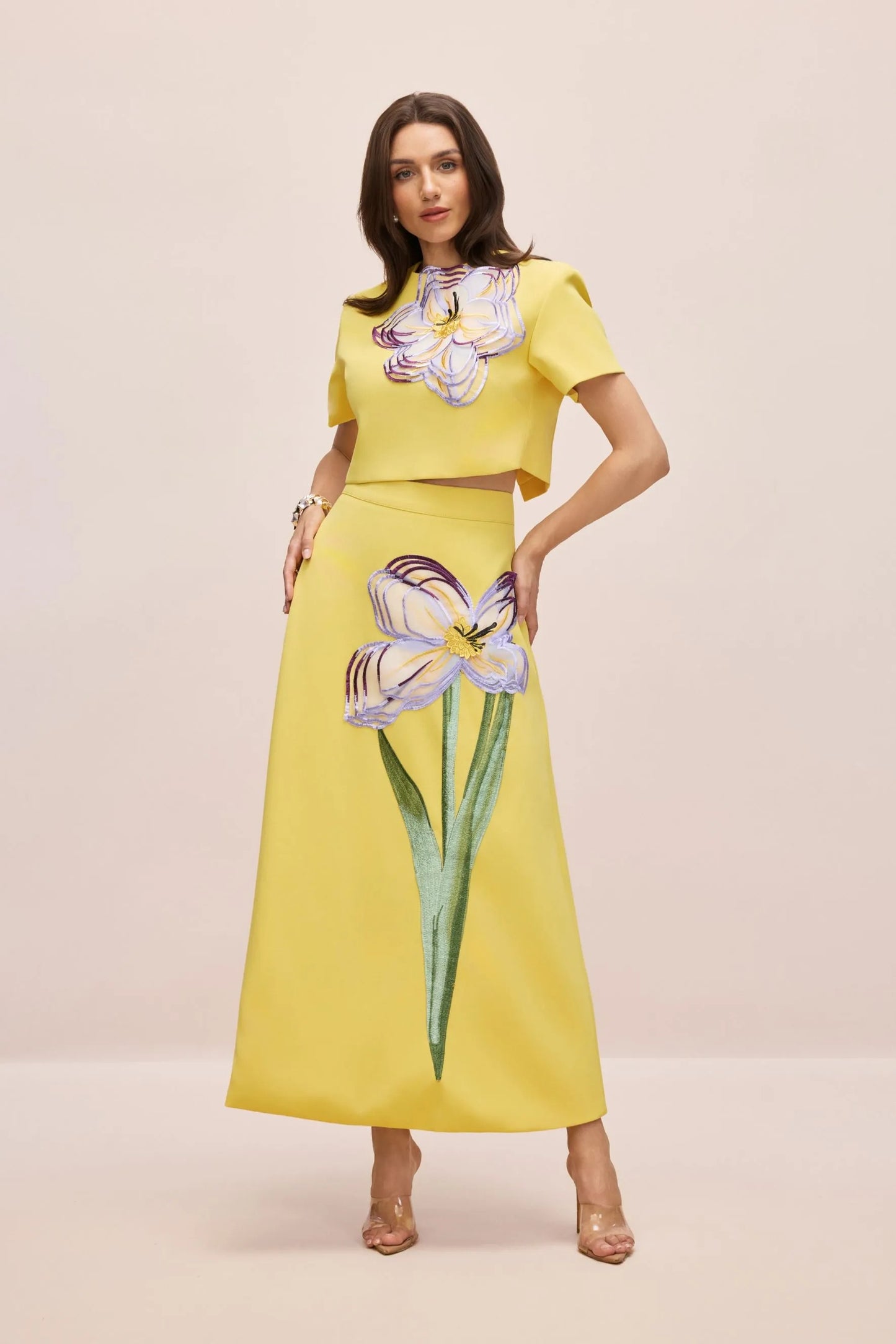 ANGÉLICA - CONJUNTO TOP Y FALDA FLORAL
