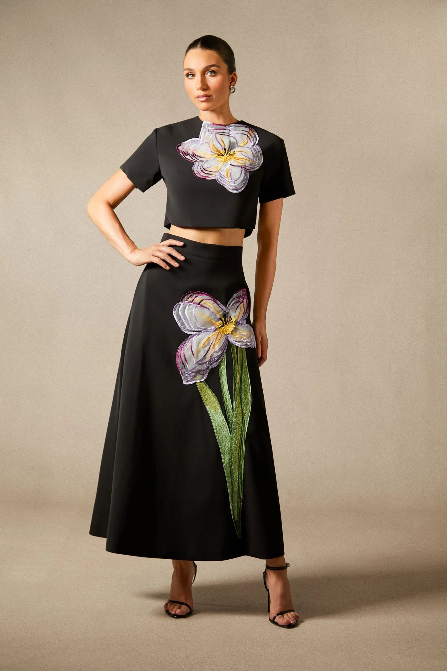 ANGÉLICA - CONJUNTO TOP Y FALDA FLORAL